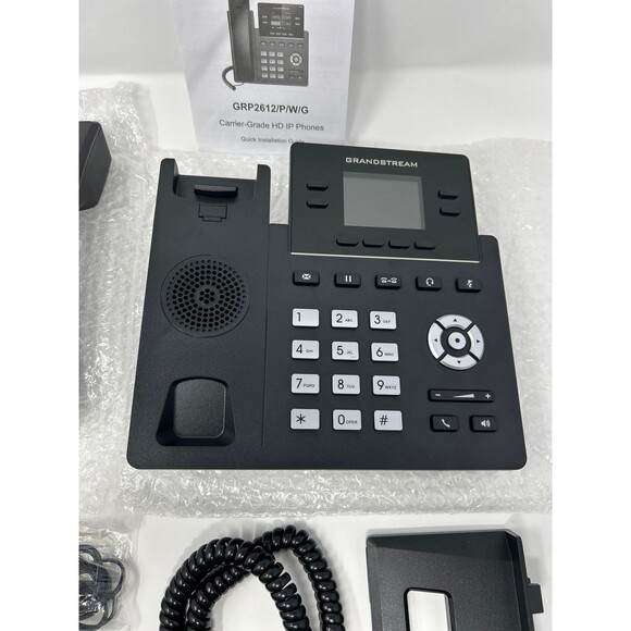 Grandstream GRP2612W IP Office/desk Phone, VOIP,  WiFi, PoE - Black - Picture 3 of 4